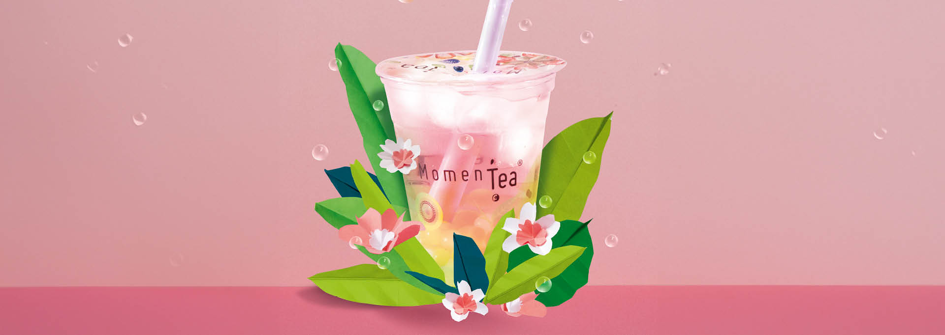 Brand identity momen’tea bubble tea - 1000 Feuille