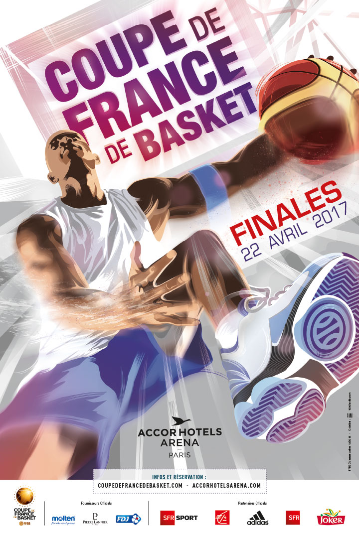 Affiche de la coupe de France de basket en 2017