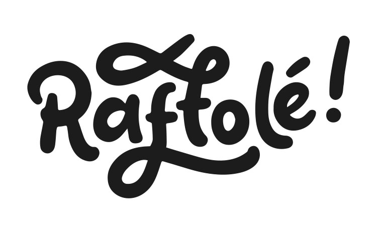 Logo pour la marque Raffolé en noir et blanc